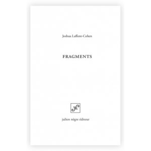 Le recueil de poésie Fragments aux éditions Julien Nègre
